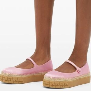 Prada Satin platform Mary Jane flats NWT